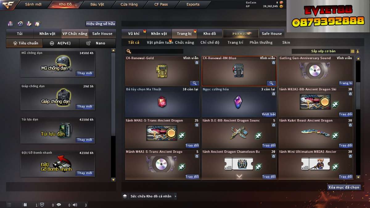 shop acc cf uy tin gia re